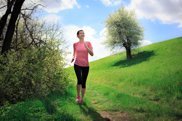 Joggen de Frau — Stockfoto