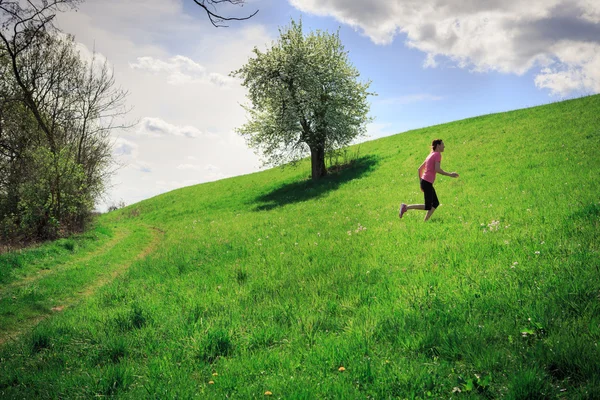 Femme de jogging — Photo