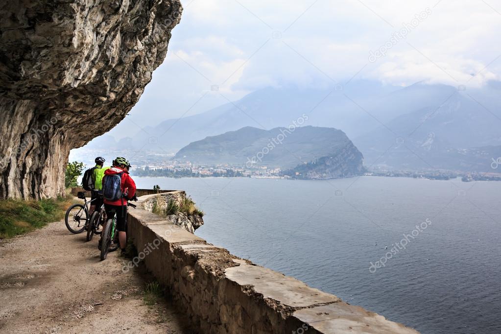 Biking at Garda lake