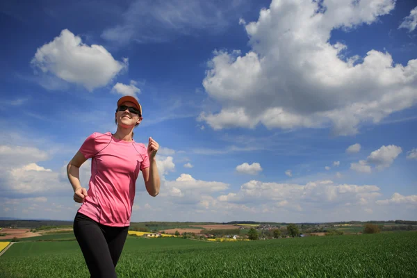 Joggen vrouw — Stockfoto