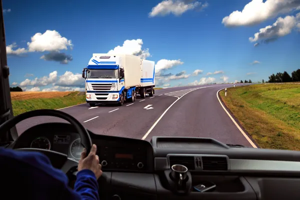 LKW-Cockpit — Stockfoto