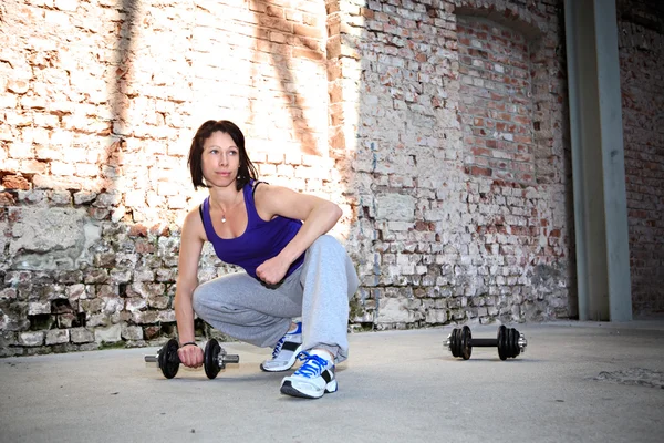 Palestra ragazza — Foto Stock