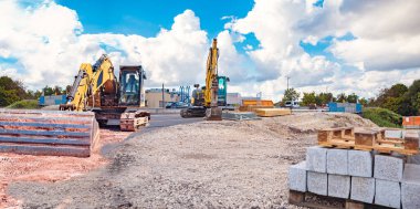 Almanya 'da bir otoyol yapımı