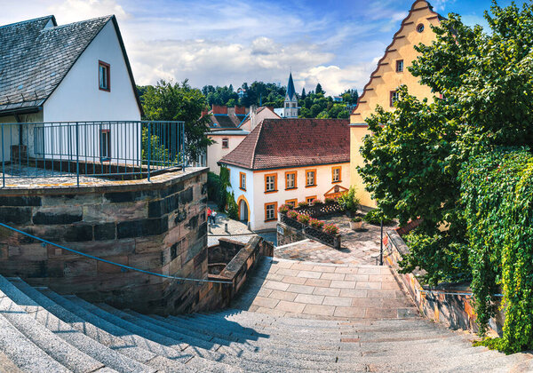 KULMBACH, GERMANY - CIRCA AUGUST, 2021: The cityscape of Kulmbach, Bavaria, Germany