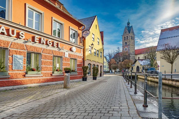 Memmingen Alemania Circa Enero 2021 Paisaje Urbano Memmingen Baviera Alemania —  Fotos de Stock