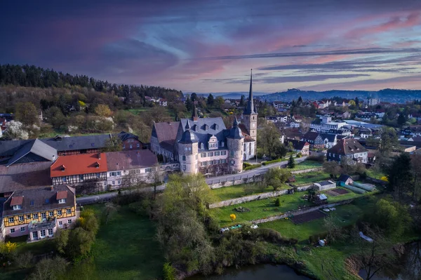 Vista Aérea Del Castillo Ahorn Coburgo Baviera Alemania — Foto de Stock