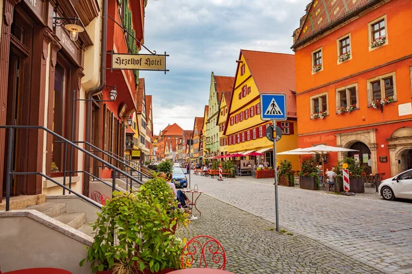 Dinkelsbuehl Bavaria ドイツ Circa 2021年7月 ドイツのディンケルスビューエルの街の風景 — ストック写真