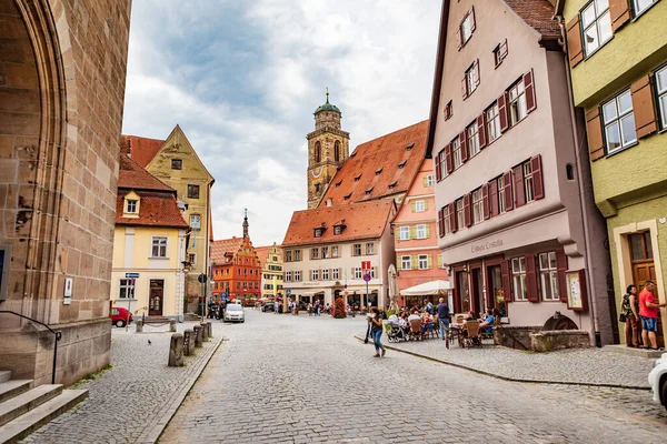 바이아라 Circa July 2021 Cityscape Dinkelsbuehl Town Germany — 스톡 사진