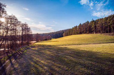 Coburg, Bavyera, Almanya yakınlarındaki Weitramsdorf 'ta manzara