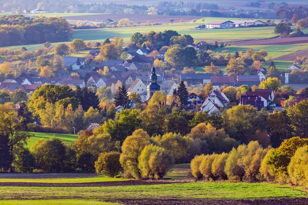 Paysage Rural Automne Près Coburg Allemagne — Photo