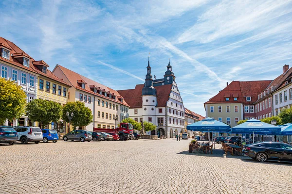 Hildburghausen Thuringia Germany Circa July 2022 Market Rathaus Hildburghausen Town — Stock Photo, Image