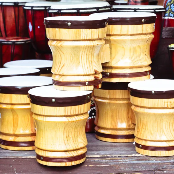 Wooden bongos — Stock Photo, Image