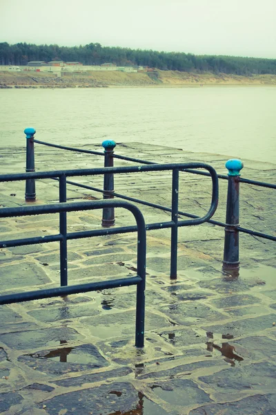 Rainy day at the sea front — Stock Photo, Image