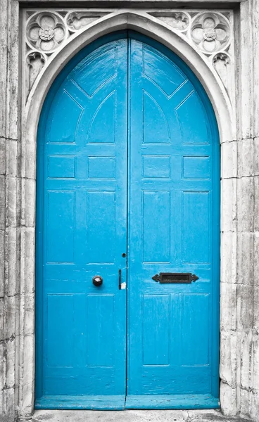 Blauwe deur — Stockfoto