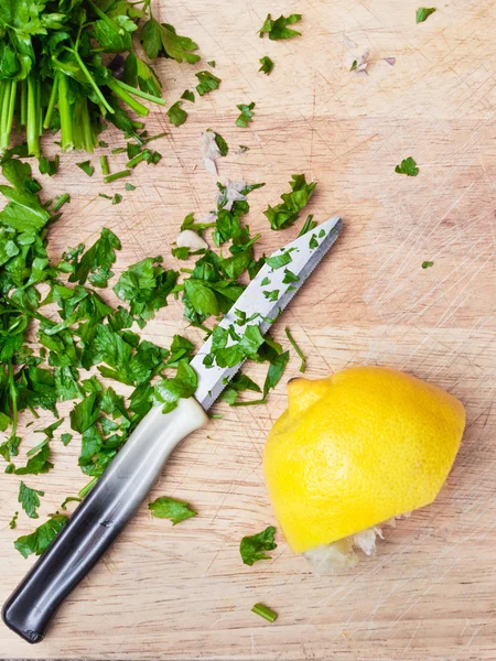 Persilja och citron — Stockfoto