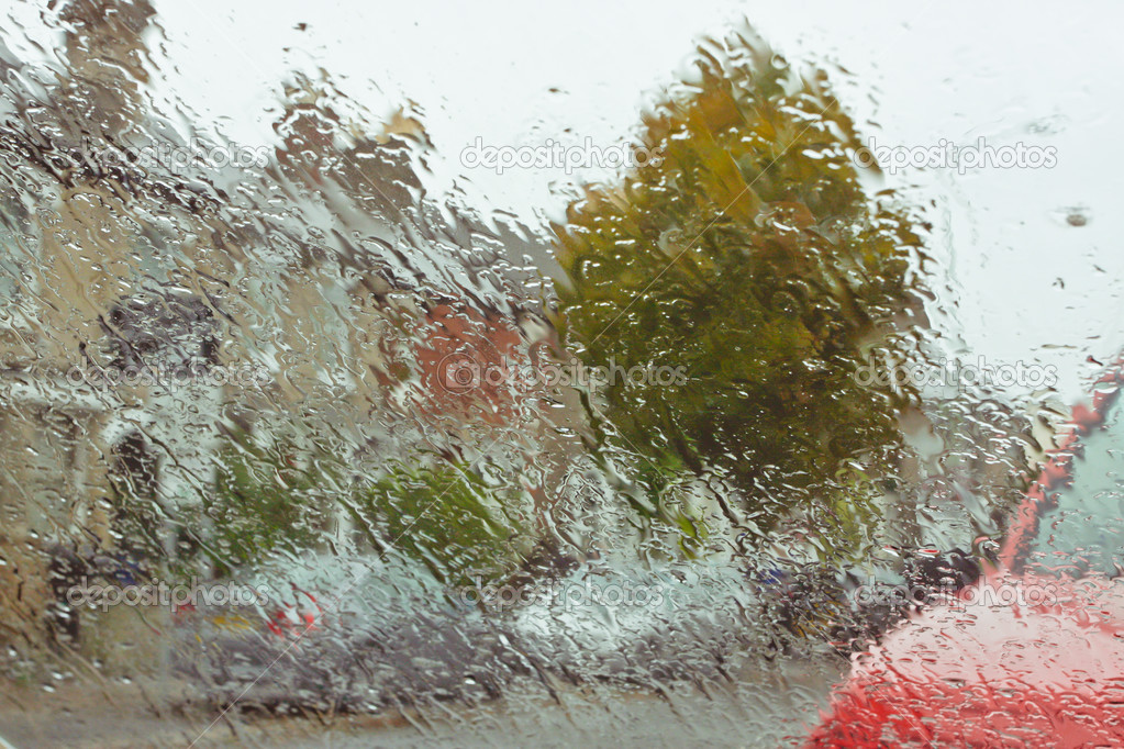 Wet windscreen