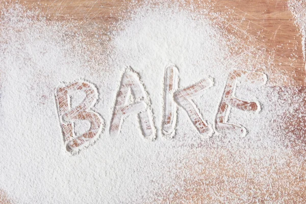 Bake text — Stock Photo, Image
