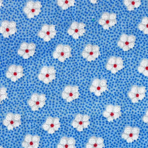 Tissu floral bleu — Photo
