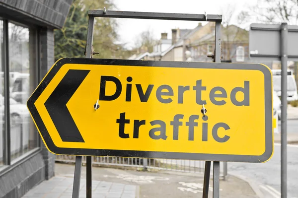 Diverted traffic — Stock Photo, Image