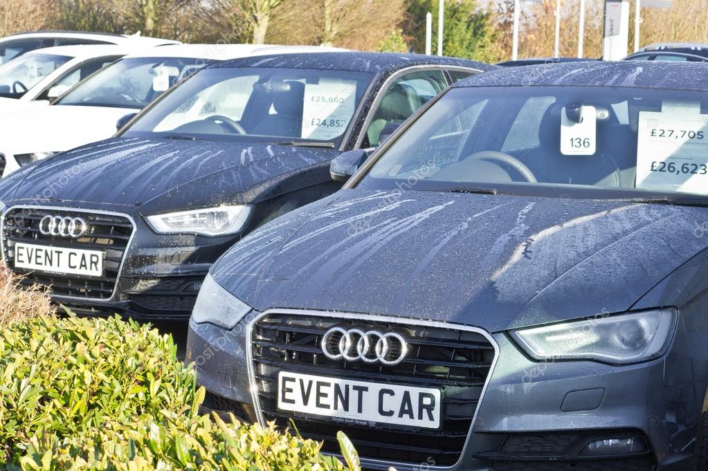 CAMBRIDGE, UK - MARCH 04,2014: New cars at an Audi dealership showroom in Cambridge.
