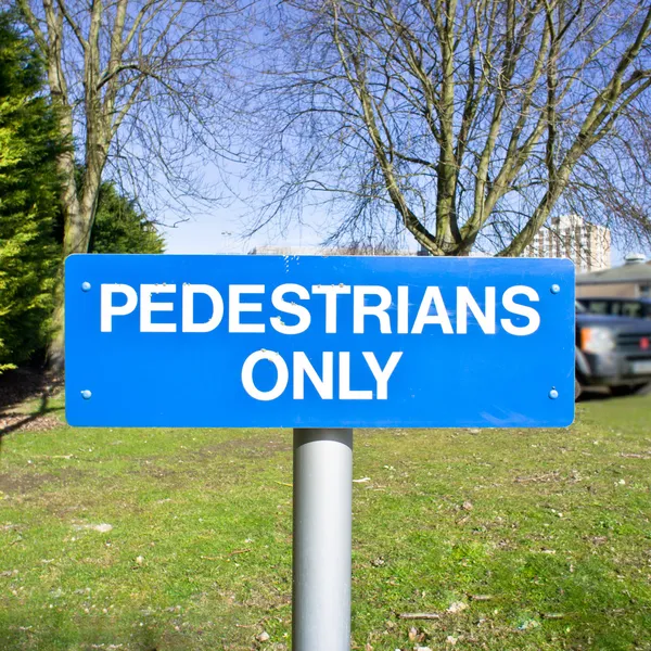 Pedstrians only — Stock Photo, Image