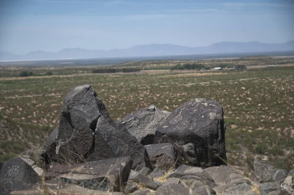 Sitio Tres Ríos Petroglifos Norte Tularosa — Foto de Stock