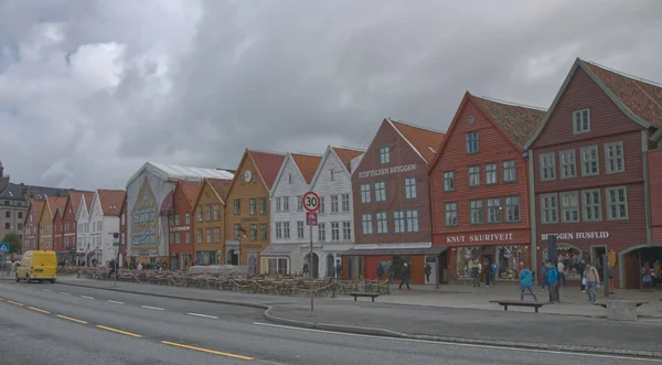 Здания Порта Бергена Норвегия — стоковое фото