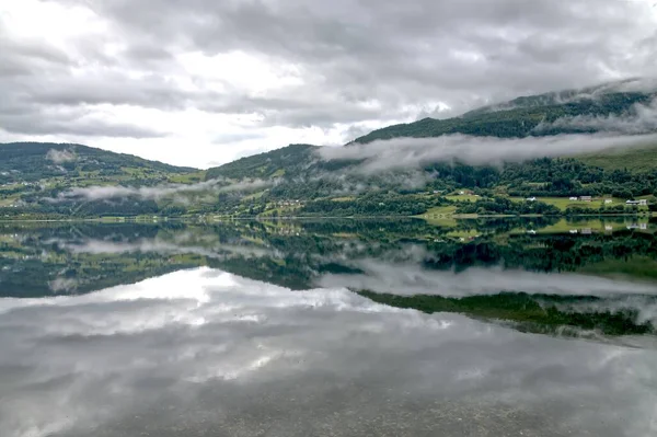 View Banks Vangsvatnet Voss Norway — Foto Stock