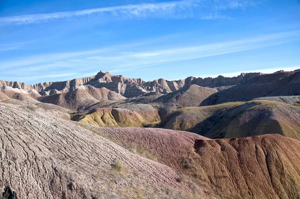 Early Morning View Yellow Mounds Area Badlands National Park South — Stock Photo, Image