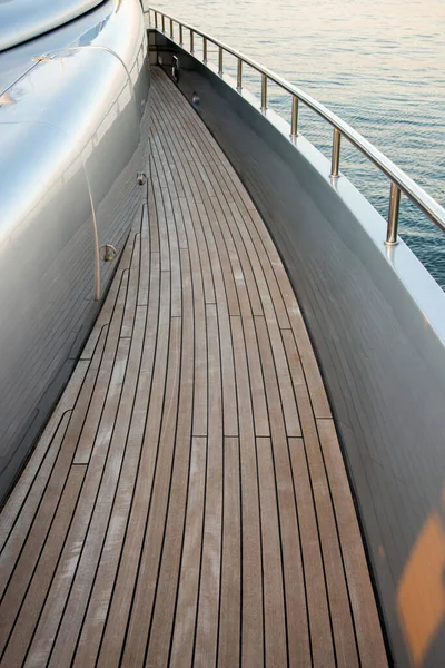 Beautiful Sea View Starboard Side Luxury Yacht Sunset Sunrise Vertical — Foto de Stock