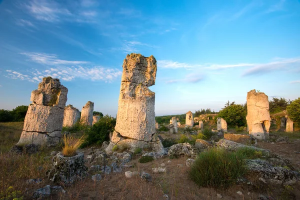 Stone Desert Pobiti Kamani Fabulous Rock Phenomenon Varna Province Bulgaria — Stock Photo, Image