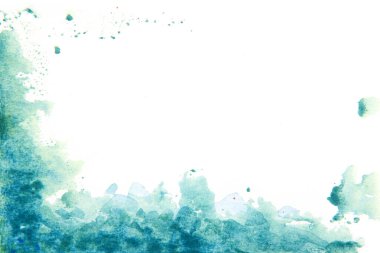 Soyut suluboya el boyası arka plan. Beyaz arkaplanda izole edilmiş sanat eseri.