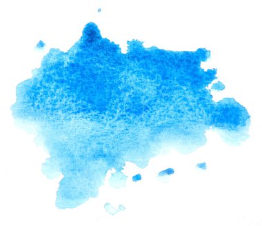 Soyut suluboya el boyası arka plan. Beyaz arkaplanda izole edilmiş sanat eseri.