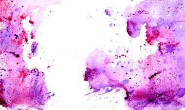 Soyut suluboya el boyası arka plan. Beyaz arkaplanda izole edilmiş sanat eseri.