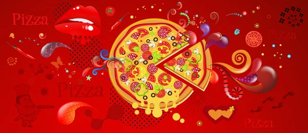 Abstract Background Pizza — Stock Photo, Image