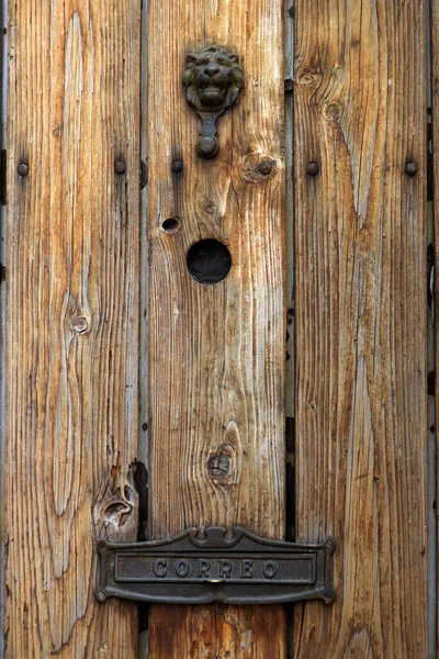 Mail Box Old Door Historic Town Coyoacan Mexico City — kuvapankkivalokuva