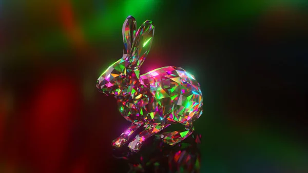 Sammlung Von Diamanttieren Springender Hase Natur Und Tiere Animation Einer — Stockfoto