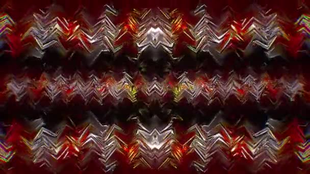 Glaswellenmuster wie Kaleidoskop mit Wellen, mehrfarbiger Verlauf. 3D stilvolle abstrakte Schleife, gewellte symmetrische Struktur aus brillantem Flüssigglas. 4k trendige bunte flüssige Animation. — Stockvideo