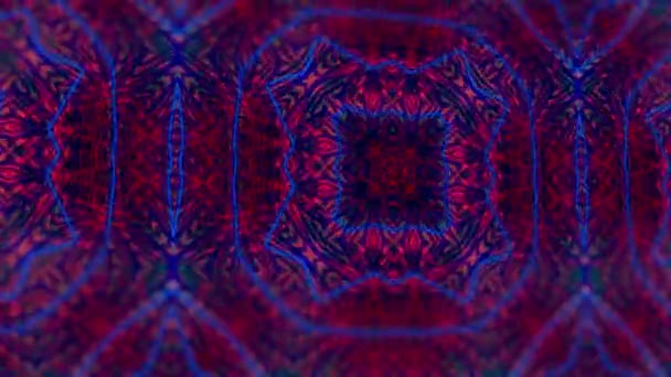 Résumé Kaléidoscope Contexte. Motif graphique de mouvement. Vidéo d'animation fractale 4K — Video