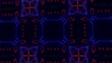 Soyut Kaleydoskop Geçmişi. Hareket Grafikleri Deseni. 4K Fraktal Animasyon Görüntüsü