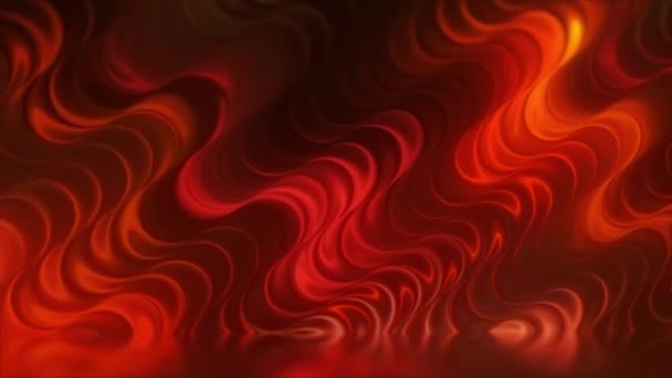 Abstracto 3d renderizar fondo de superficie de aceite olográfico, superficie ondulada lámina, onda y ondas, luz ultravioleta moderna, colores de espectro rojo neón. — Vídeos de Stock