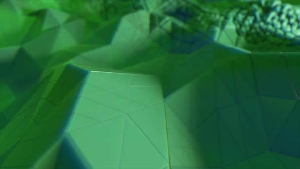 結晶の成長片との抽象的な組成。抽象的な背景。シームレスなループの3Dアニメーション — ストック動画
