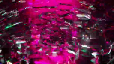 Cam girdap. Döngüsel dalga hareketleri. Pembe siyah renk. Kusursuz bir döngünün 3d animasyonu