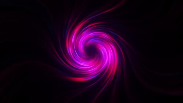 Sfondo astratto. Un turbinio luminoso. Il concetto di spazio-tempo. Colore viola magenta. Animazione 3d. — Video Stock