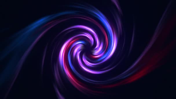 Fondo abstracto. Brillante remolino. El concepto de espacio-tiempo. Color violeta azul. animación 3d. — Vídeos de Stock