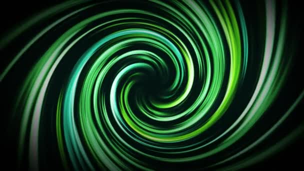 Fondo abstracto. Brillante remolino. El concepto de espacio-tiempo. Color verde azulado. animación 3d. — Vídeos de Stock
