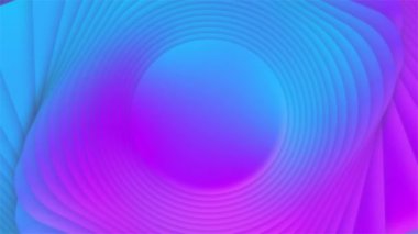 Şekillerin döngüsel dalga hareketleri. Dönüşüm ve yeniden şekillenme. Mavi pembe renk. Kusursuz bir döngünün 3d animasyonu 