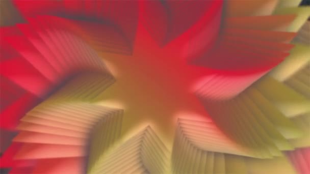 Cykliska vågrörelser av figurer. Förvandling och omformning. Röd grön färg. 3D-animering av en sömlös slinga — Stockvideo