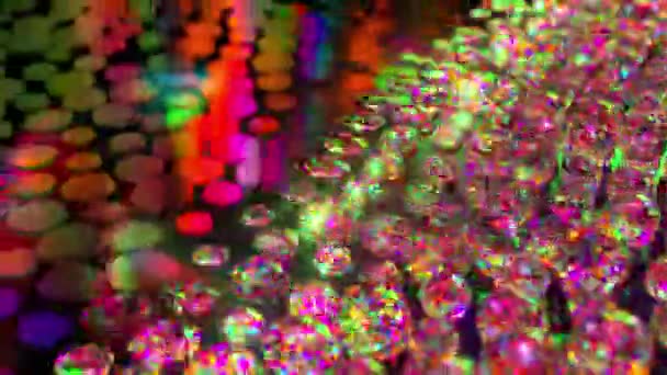 Färgglada bubblor exploderar. 3D-återgivning — Stockvideo