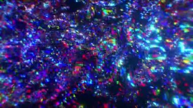 Soyut düşük polyester yüzey. Mavi renk. Kusursuz döngünün 3d animasyonu